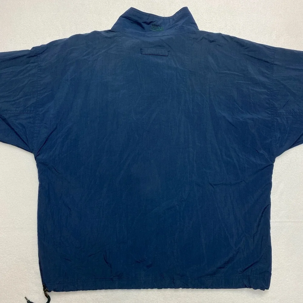 Bradley University Jacket Mens Large Blue Anorak Nylon Pullover Windbreaker
